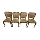 Set of 4 wooden chairs cannage and seat spring