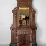 Breton coat rack, old wooden cloakroom