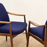 Two Mid-Century Modern Teak Armchairs by Hartmut Lohmeyer for Wilkhahn, 1950s