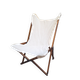 Fauteuil pliant modèle Tripolina en bois, fer et tissu pour Citterio, années 1970.
