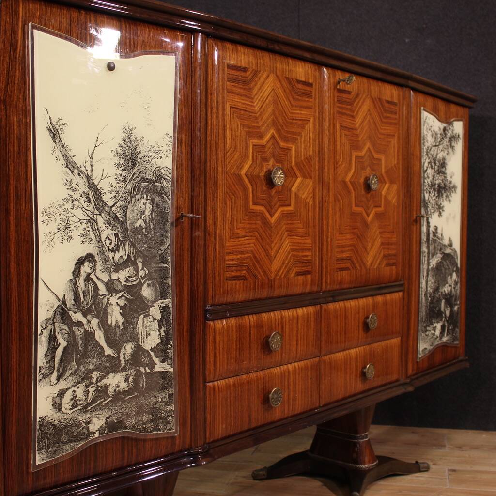 Italian design bar cabinet by Fratelli Rigamonti Desio, Milan, 1940s