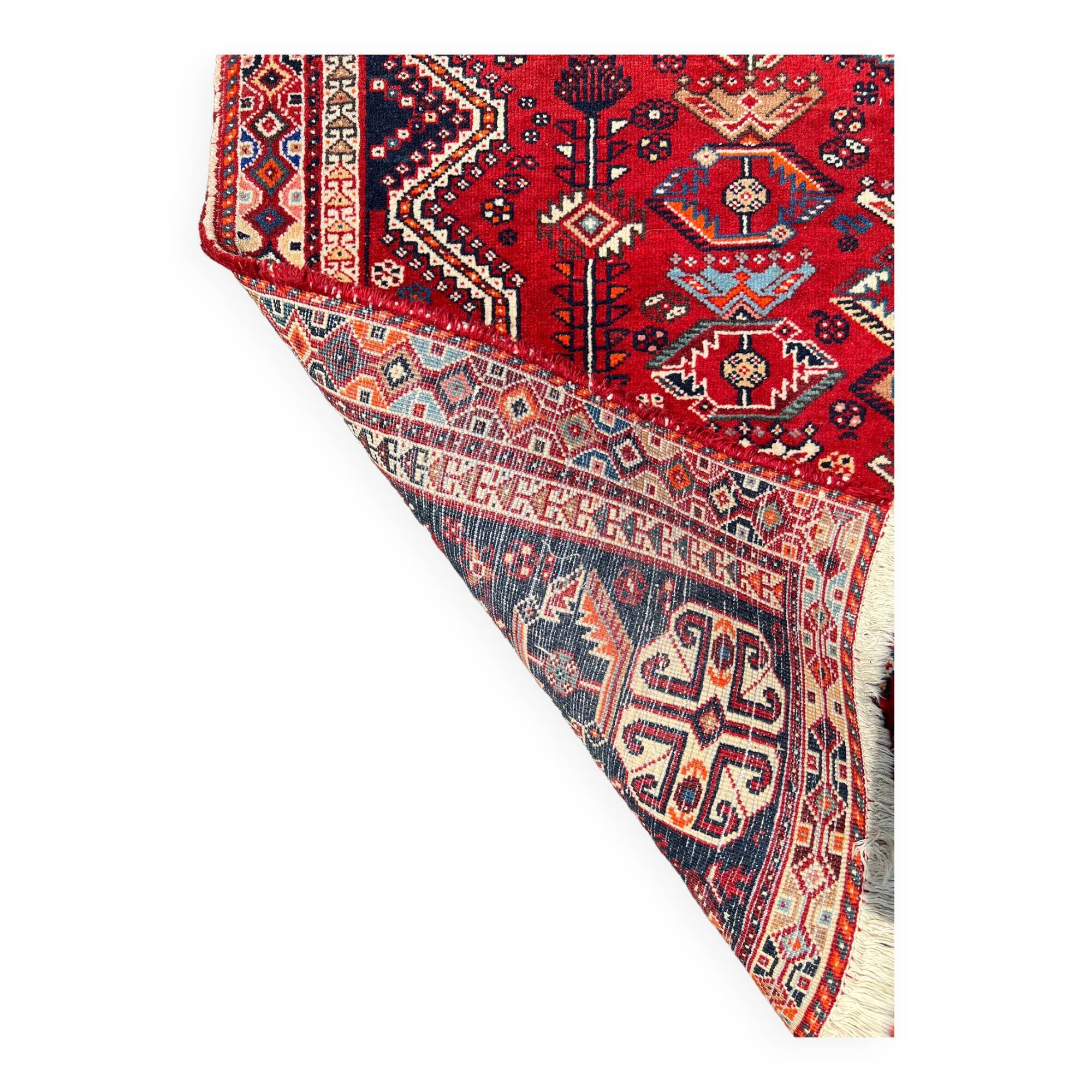 Red Persian wool carpet 158 x 110