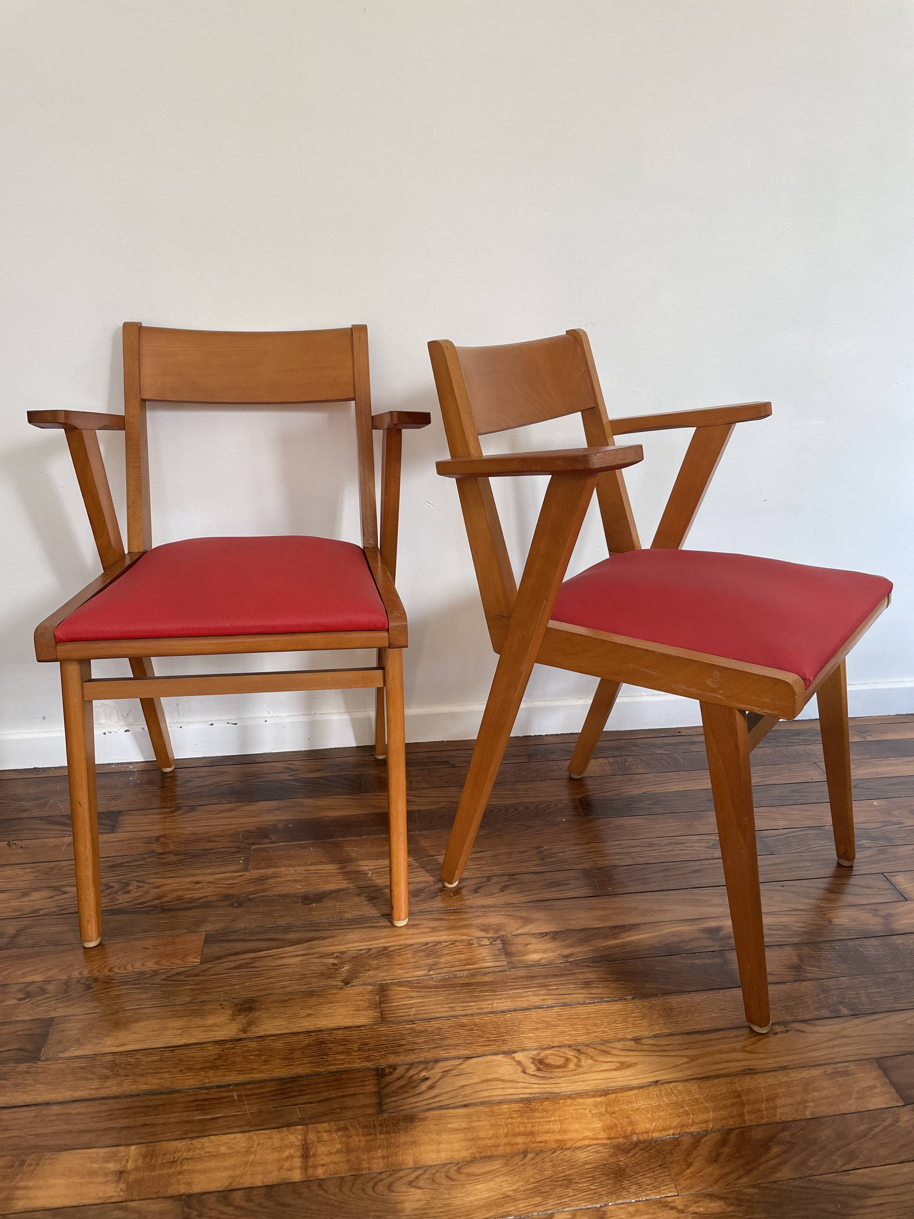 Set of 2 Vintage Armchairs