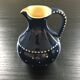 Midnight blue pitcher décor white polka dots