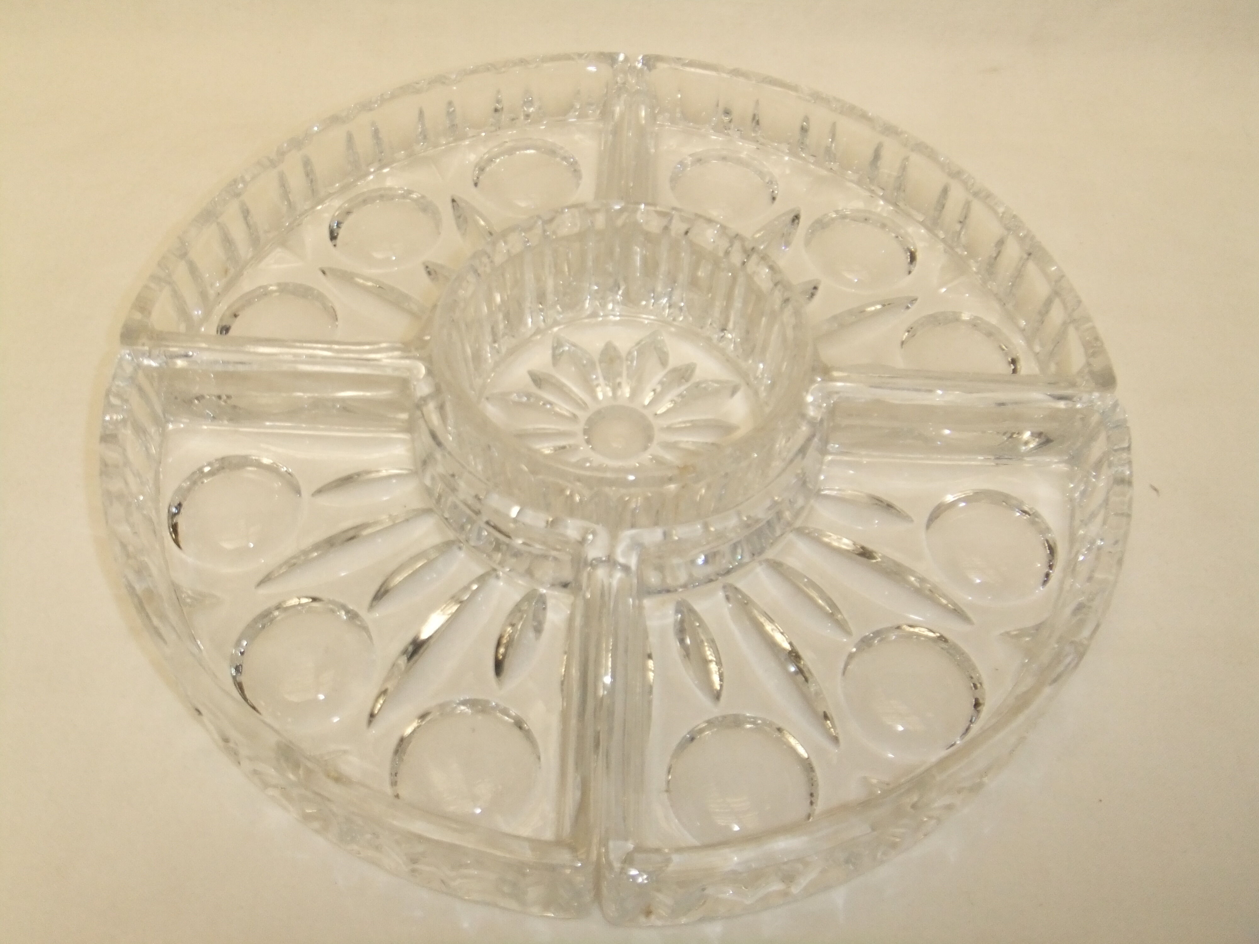 Table service silver metal crystal art deco top