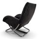WK Möbel leather lounge chair with ottoman by Robert Haussmann, 1970