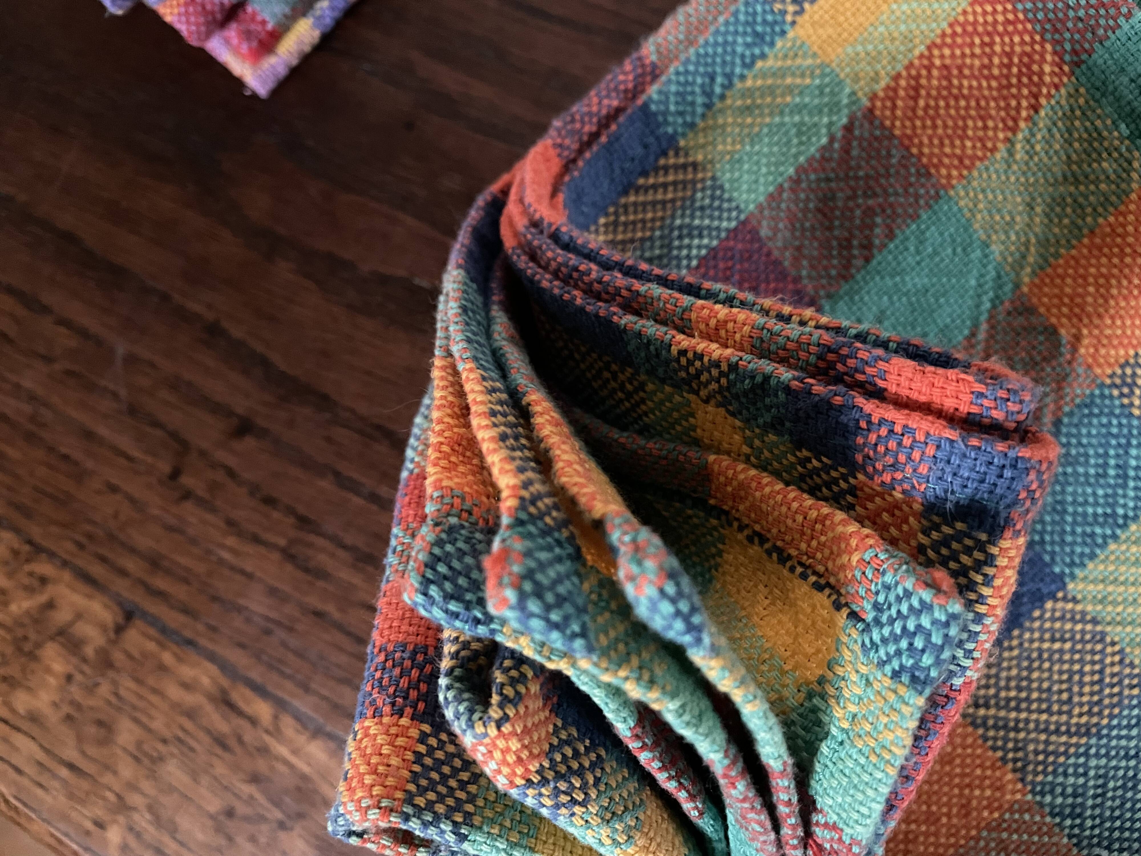 Set of 8 madras cotton napkins