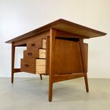 Danish midcentury teak executive desk by Arne Vodder edited by Sibast