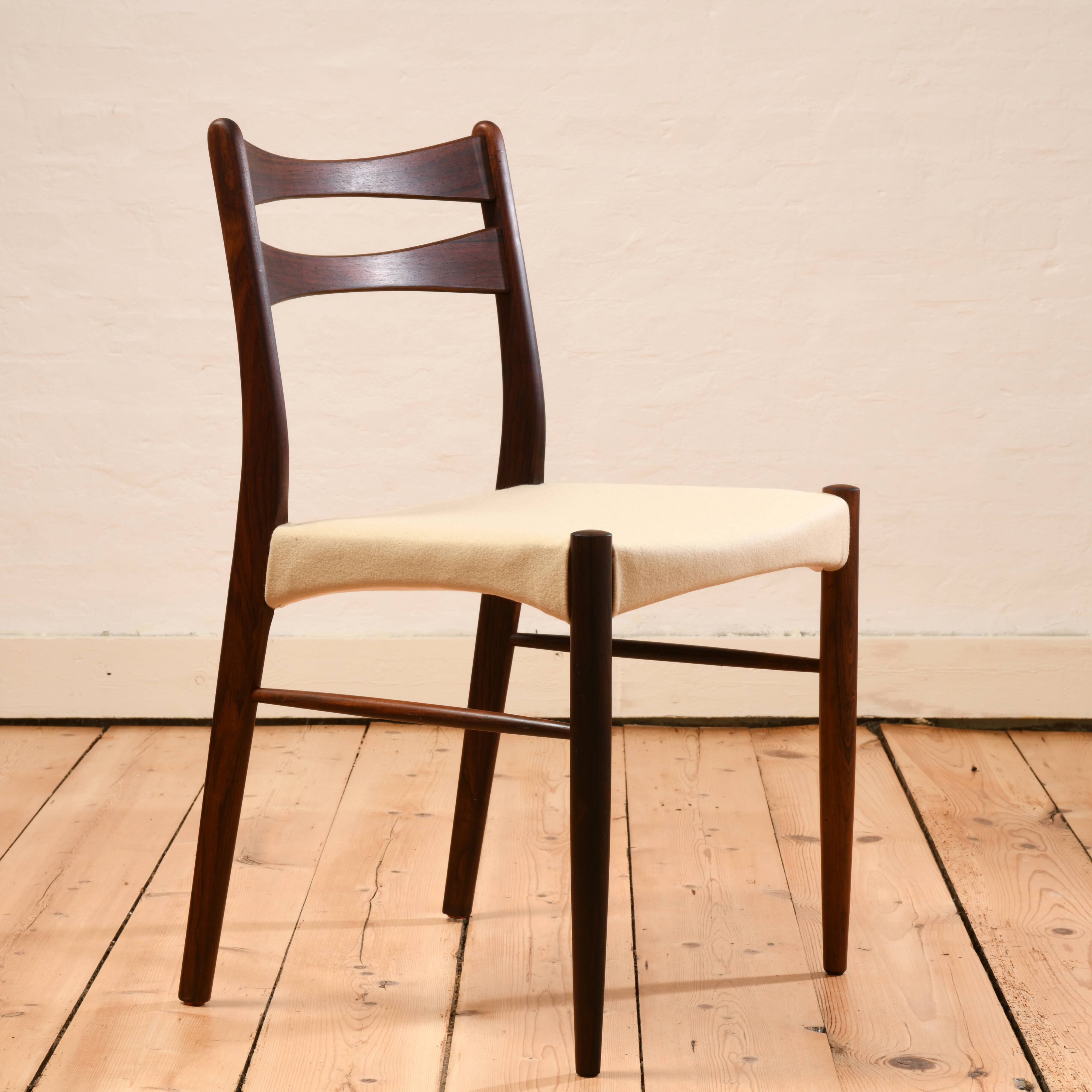 Pair of Scandinavian chairs in Rio rosewood