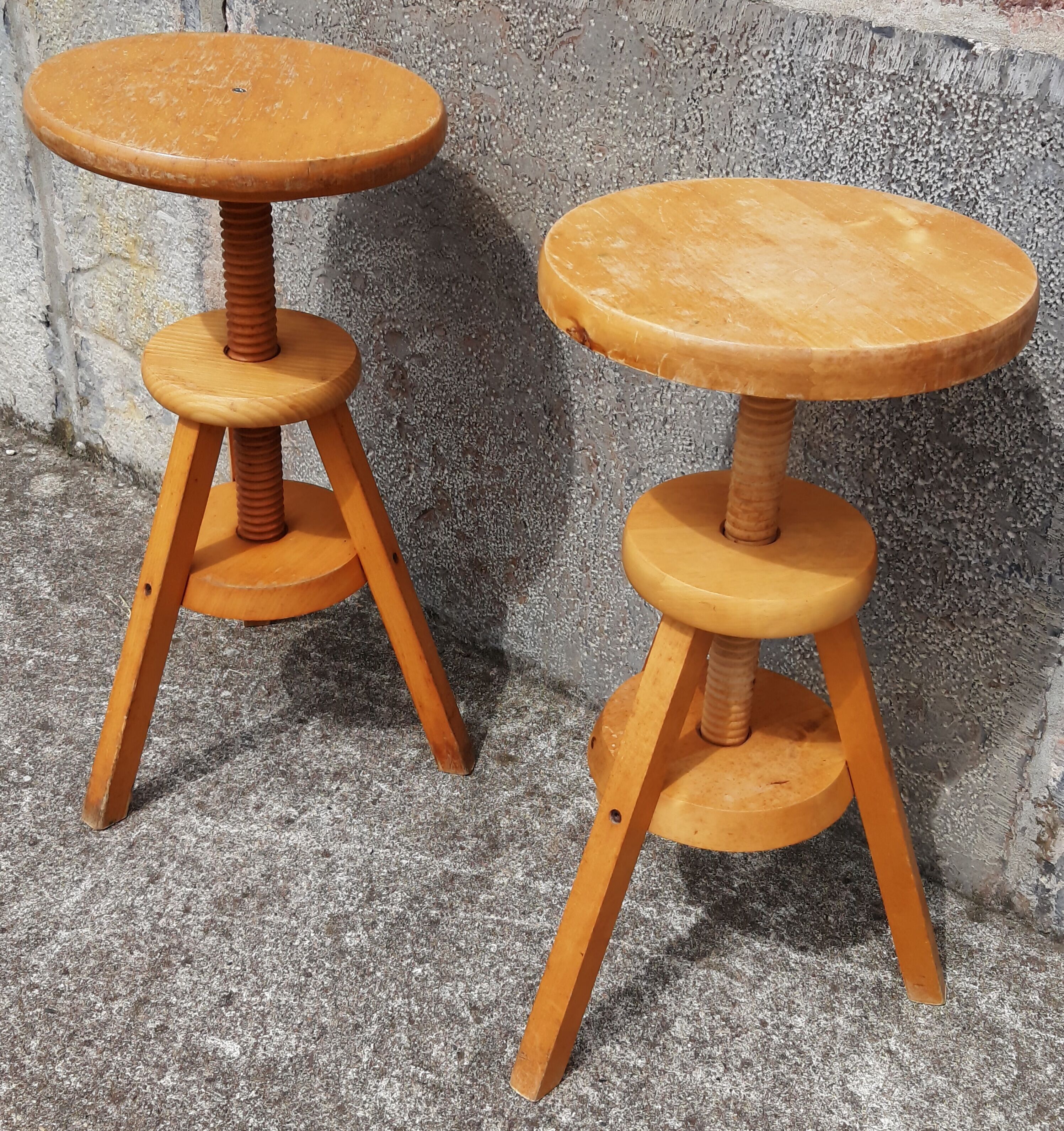 Pair of screw stools
