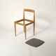 Set of 4 fully restored dining chairs produced by Drevotvar, Czechoslovakia, 1960 Kvadrat Fabric