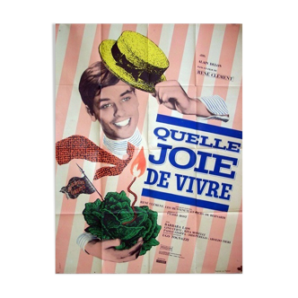 Affiche cinéma originale quelle joie de vivre Alain Delon René Clément