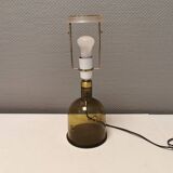 Very rare Holmegaard glass table lamp, designed by Michael Bang 1974 (Already discontinued in 1981)