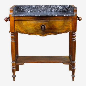 Side table in wood and marble nineteenth century