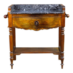 Table d'appoint en bois et marbre