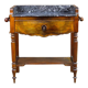 Table d'appoint en bois et marbre XIXème siècle