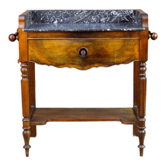 Side table in wood and marble nineteenth century