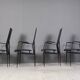 Chaises de salle à manger vintage S44 de Giancarlo Vegni pour Fasem, lot de 4, années 1980