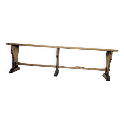 Banc de ferme ancien en bois brut
