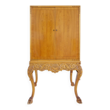 Mid-century modern artisan wardrobe in elm, Sweden, 1940s.