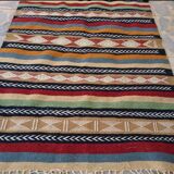 Wool hand-made carpet Kilim multicolor 97x144cm