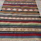 Wool hand-made carpet Kilim multicolor 97x144cm