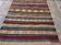 Wool hand-made carpet Kilim multicolor 97x144cm