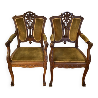 Pair of Art Nouveau Armchairs