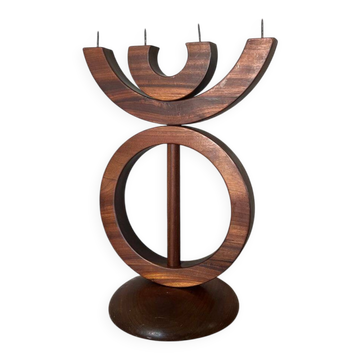 Funky XXL rosewood candle holder