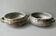 2 enameled stoneware bowls signed Chantal and Thierry Robert