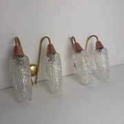 Paire d’anciennes appliques doubles vintage « maison arlus »