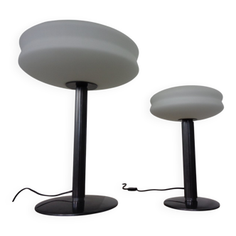 Italian Opal Glass Lamps by Stefano Marcato, Set of 2