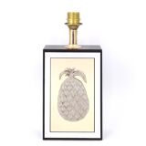 Anador gold and silver lamp with pineapple, 80s