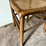 Wooden and cane bistro chair