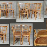 4 chairs bistro comtoises 40s
