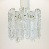 Mid-Century Murano Ice Glass Ceiling Lamp by J.T. Kalmar, Austria, 1960s