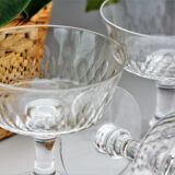 4 Baccarat crystal champagne glasses model Champigny Richelieu