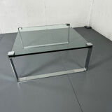 Chrome Steel and Glass Modernist Schmitt Draenert Coffee Table, 1970s