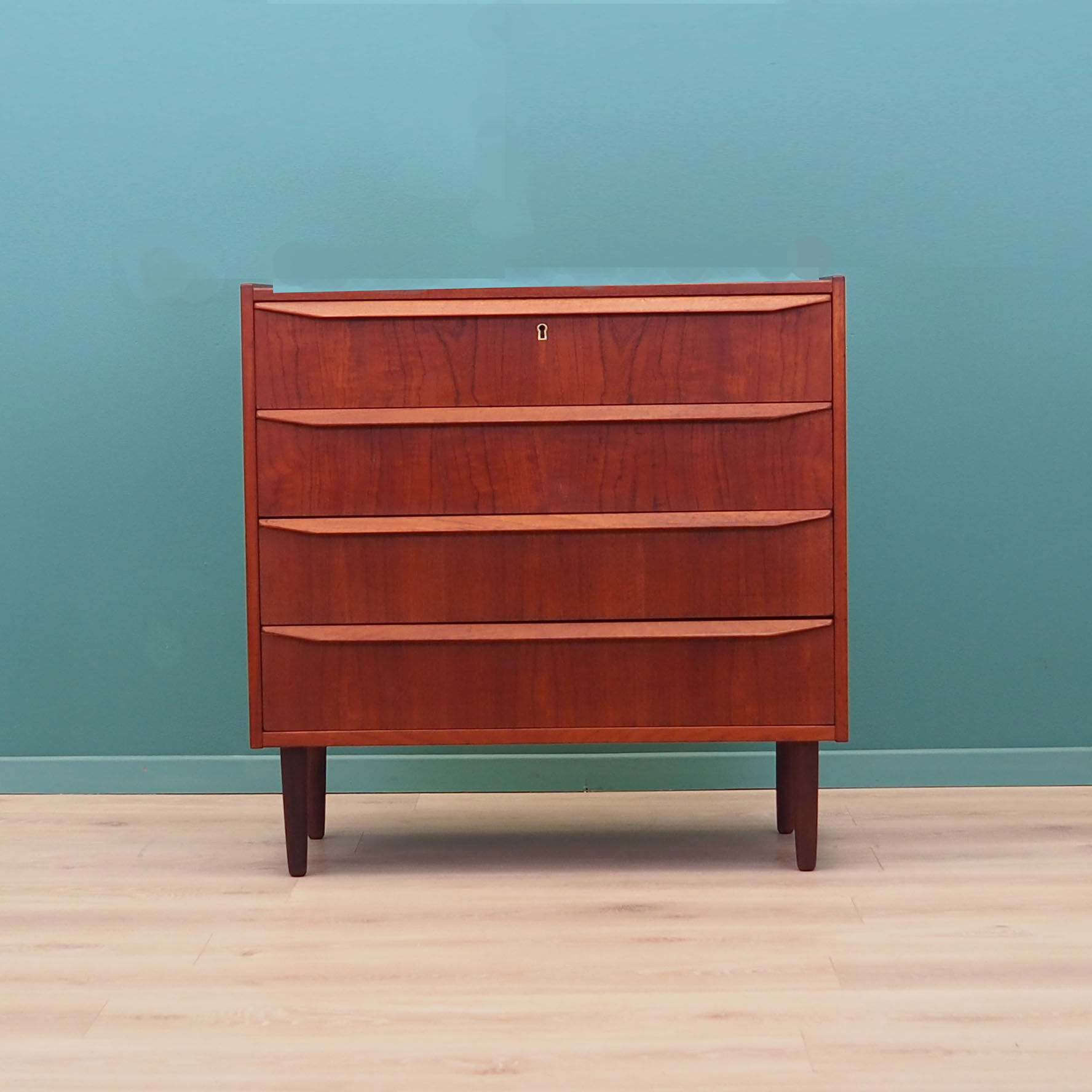 Teak chest of drawers, Danish design, 1970s, made in Denmark