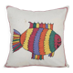Vintage embroidered cushion cover 46x48 cm