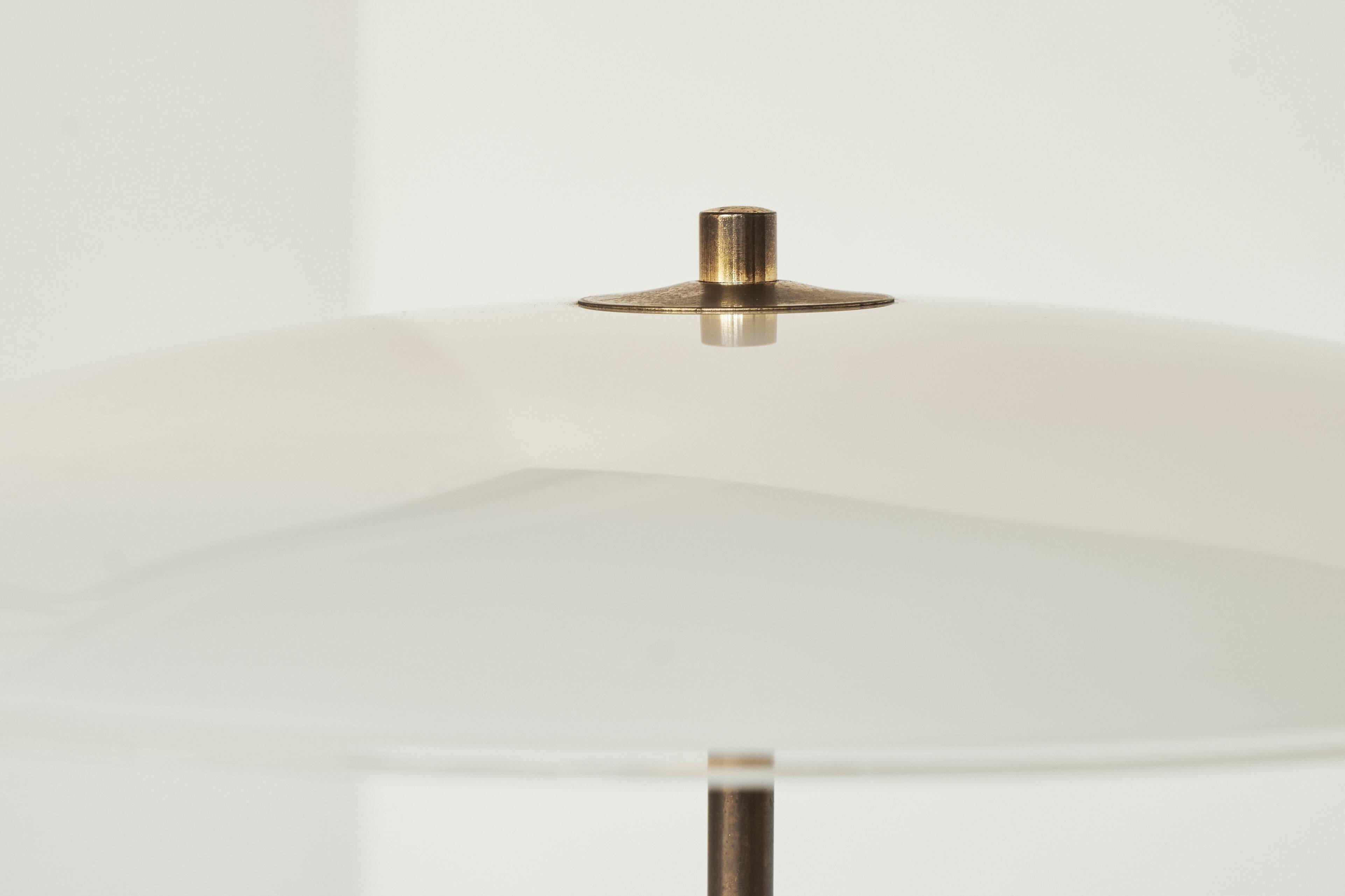 Solist table lamp in metal, brass and opal glass IKEA, 1990