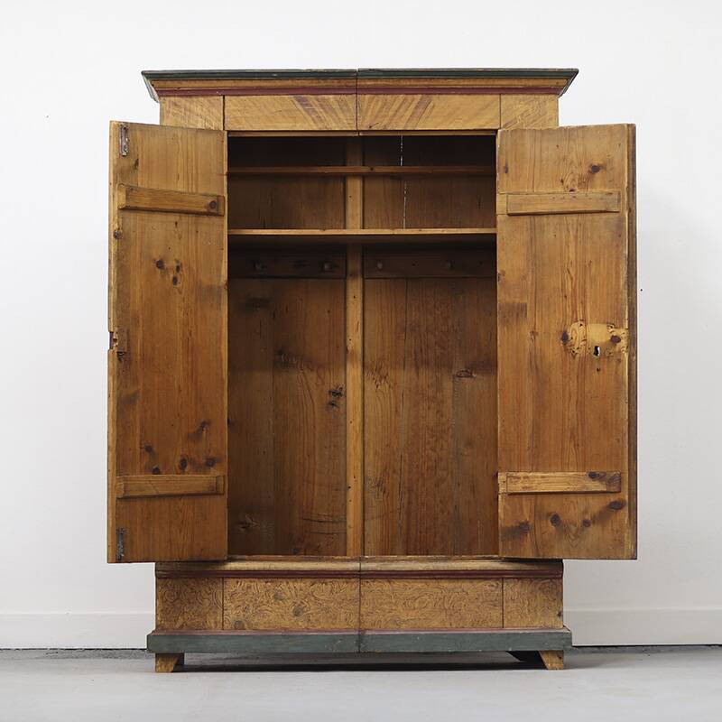 Bridal wardrobe in antique painted folk art
