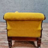 Napoleon III mahogany chaise longue bench