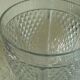 Bonbonnier en verre pot couvert pied douche decor pointe de diamant
