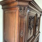 Haentges frères renaissance style cabinet in walnut
