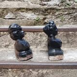 Pair of cast iron andirons