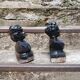 Pair of cast iron andirons