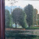 Tableau impressionniste, huile sur toile signée sonneville  + 4 cd neufs