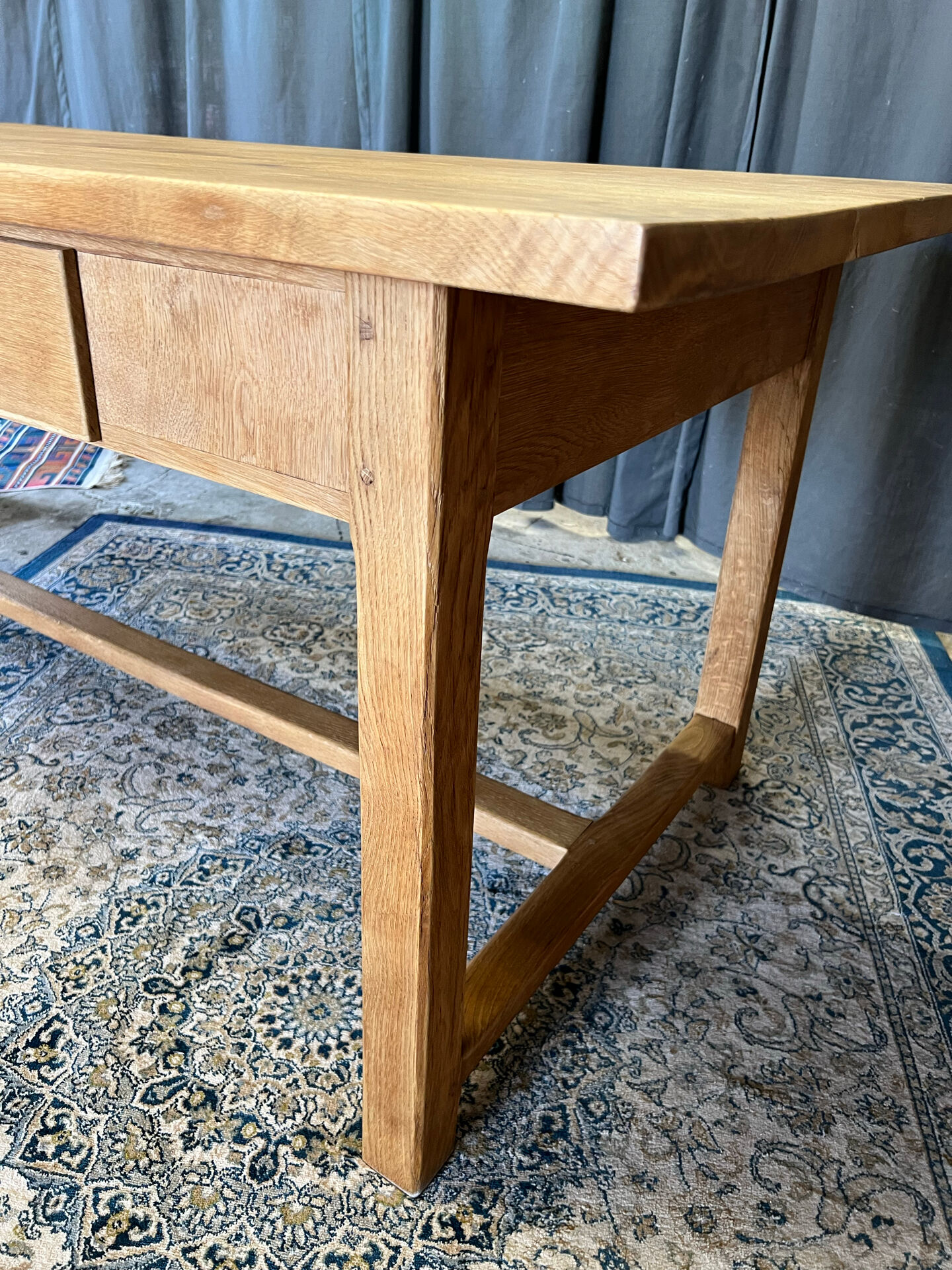 Table de ferme ancienne en chêne massif restaurée