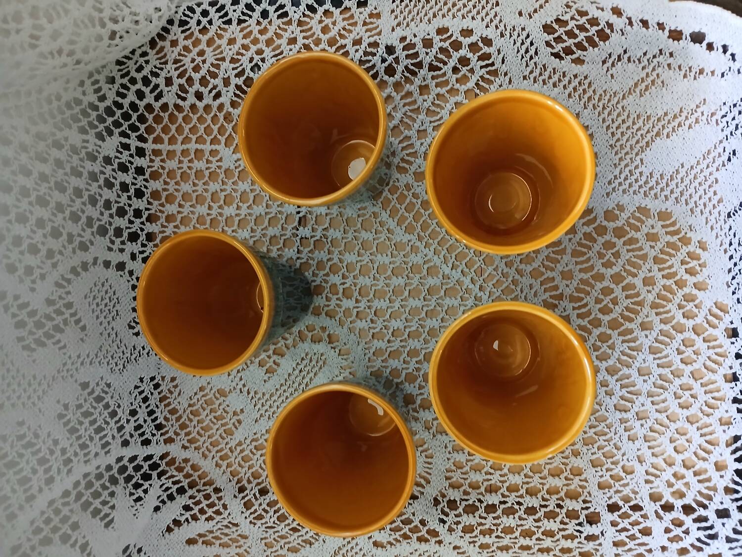 5 old Vallauris mugs / mazagrans